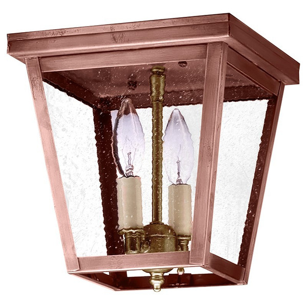 Northeast Lantern - 7324-AC-LT2-SMG - Two Light Flush Mount - Flush - Antique Copper