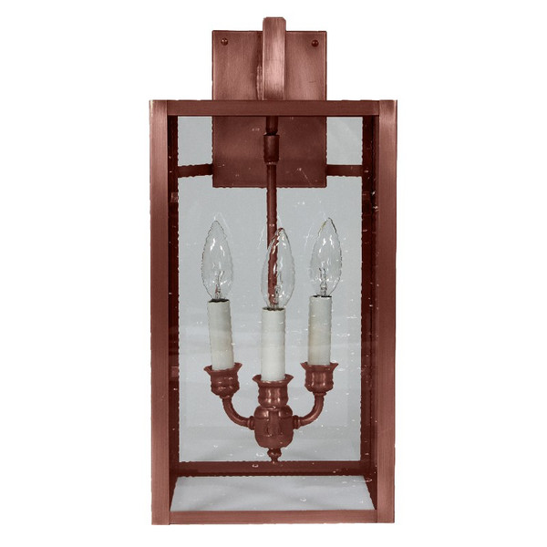 Northeast Lantern - 7527-AC-LT3-CSG - Three Light Wall Mount - Midtown - Antique Copper