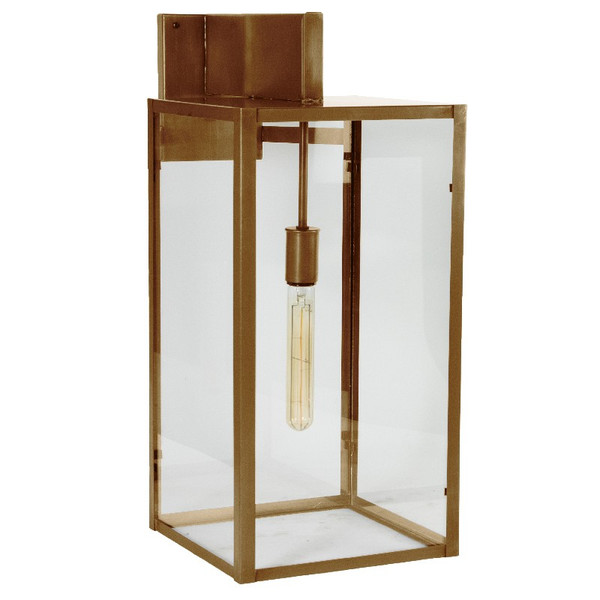 Northeast Lantern - 7537-AB-MED-CLR - One Light Wall Mount - Midtown - Antique Brass