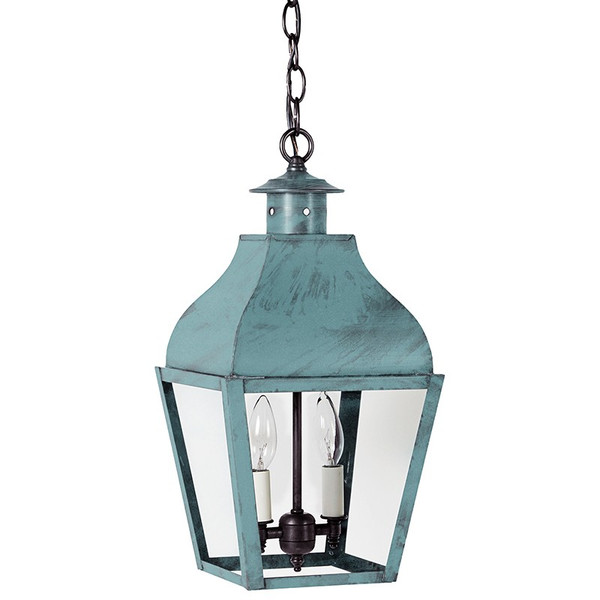 Northeast Lantern - 7632-VG-LT2-CLR - Two Light Hanging Lantern - Stanfield - Verdi Gris