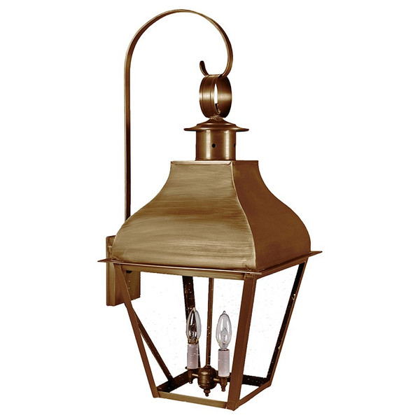 Northeast Lantern - 7647-AB-LT2-CSG - Two Light Wall Mount - Stanfield - Antique Brass