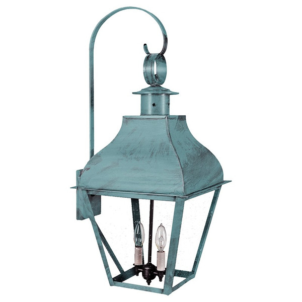 Northeast Lantern - 7647-VG-LT2-CSG - Two Light Wall Mount - Stanfield - Verdi Gris