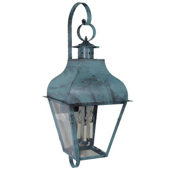 Northeast Lantern - 7658-VG-LT3-CLR - Three Light Wall Mount - Stanfield - Verdi Gris