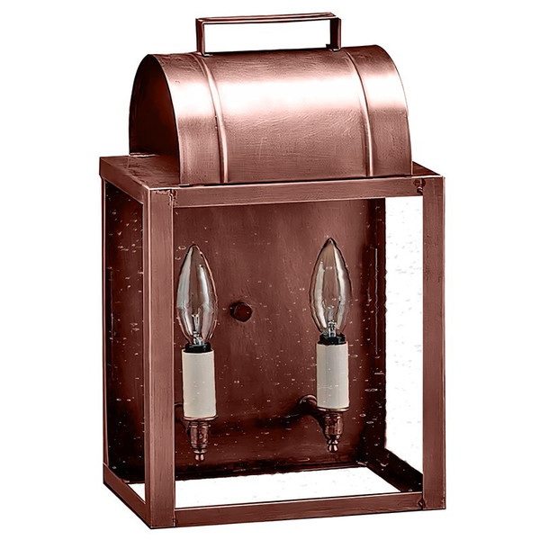 Northeast Lantern - 8021-AC-LT2-CSG - Two Light Wall Mount - Livery - Antique Copper