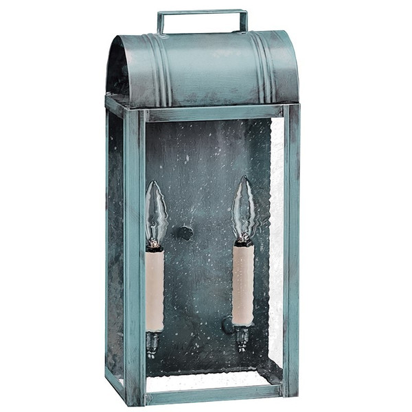 Northeast Lantern - 8031-VG-LT2-SMG - Two Light Wall Mount - Livery - Verdi Gris