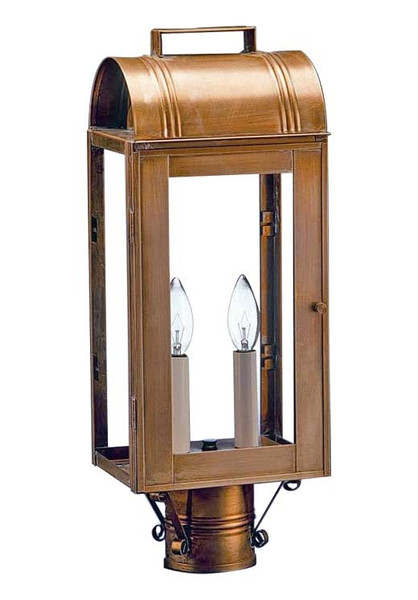 Northeast Lantern - 8033-AB-LT2-CLR - Two Light Post Mount - Livery - Antique Brass