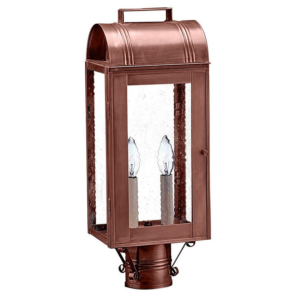 Northeast Lantern - 8033-AC-LT2-SMG - Two Light Post Mount - Livery - Antique Copper