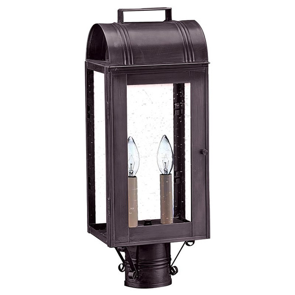 Northeast Lantern - 8033-DB-LT2-CSG - Two Light Post Mount - Livery - Dark Brass