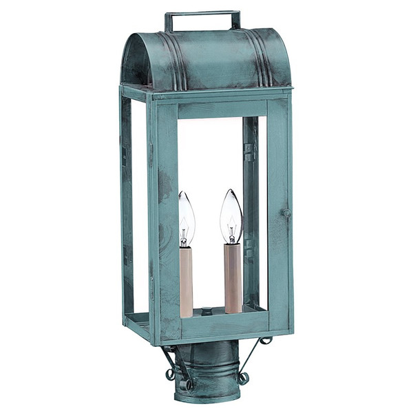 Northeast Lantern - 8033-VG-LT2-CLR - Two Light Post Mount - Livery - Verdi Gris