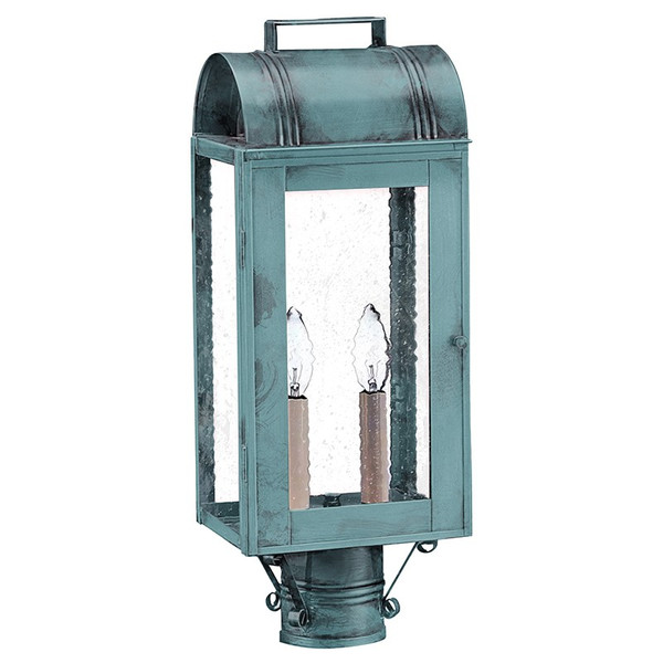 Northeast Lantern - 8033-VG-LT2-SMG - Two Light Post Mount - Livery - Verdi Gris