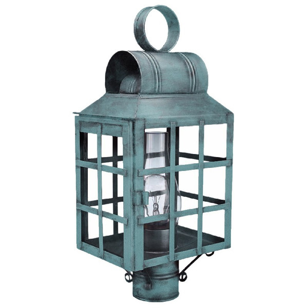Northeast Lantern - 8133-VG-CIM-CLR - One Light Post Mount - Lynn - Verdi Gris