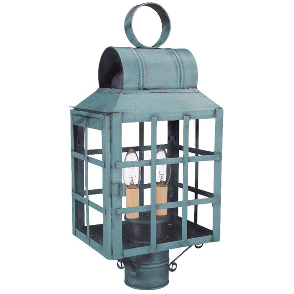 Northeast Lantern - 8133-VG-LT2-CLR - Two Light Post Mount - Lynn - Verdi Gris