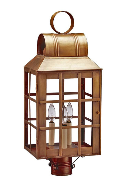 Northeast Lantern - 8143-AB-LT3-CLR - Three Light Post Mount - Lynn - Antique Brass