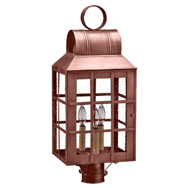 Northeast Lantern - 8143-AC-LT3-SMG - Three Light Post Mount - Lynn - Antique Copper
