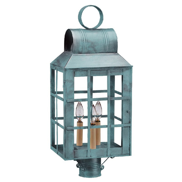 Northeast Lantern - 8143-VG-LT3-CLR - Three Light Post Mount - Lynn - Verdi Gris