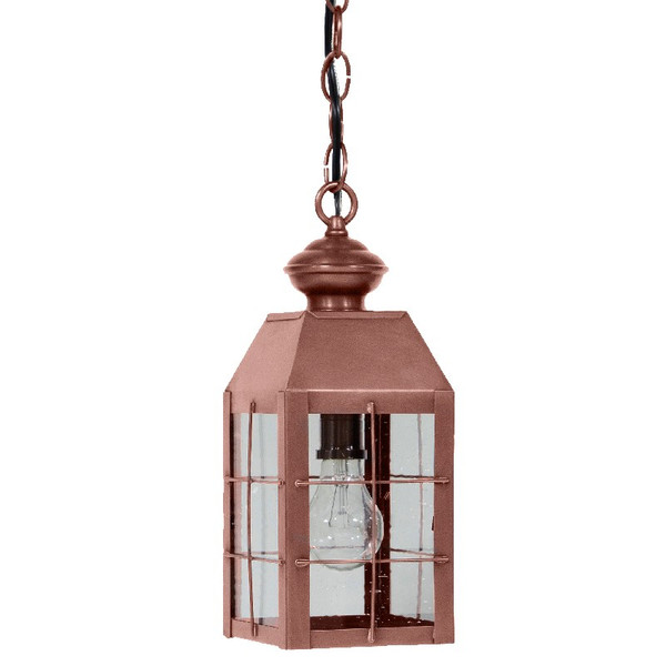 Northeast Lantern - 8312-AC-MED-CSG - One Light Hanging Lantern - Woodcliffe - Antique Copper