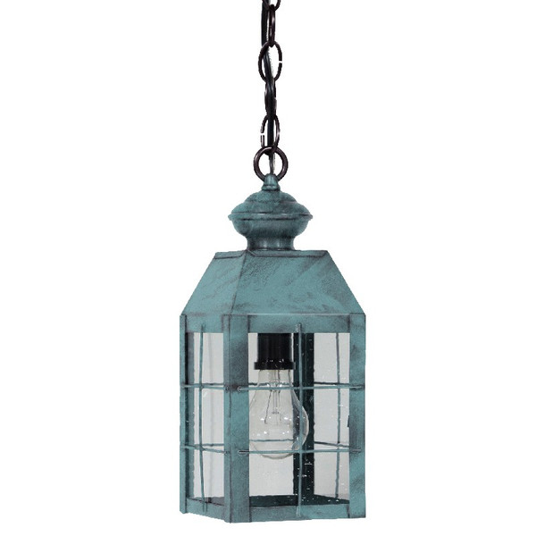 Northeast Lantern - 8312-VG-MED-CSG - One Light Hanging Lantern - Woodcliffe - Verdi Gris