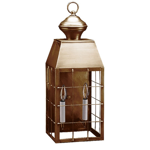 Northeast Lantern - 8351-AB-LT2-CLR - Two Light Wall Mount - Woodcliffe - Antique Brass