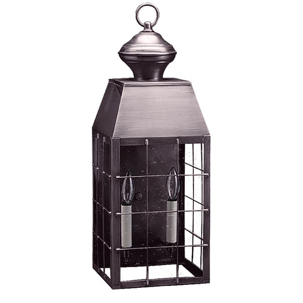 Northeast Lantern - 8351-DB-LT2-CSG - Two Light Wall Mount - Woodcliffe - Dark Brass