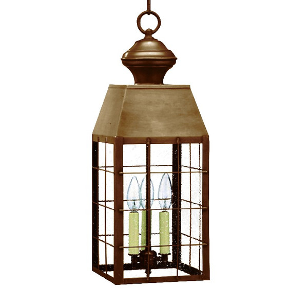 Northeast Lantern - 8352-AB-LT3-SMG - Three Light Hanging Lantern - Woodcliffe - Antique Brass