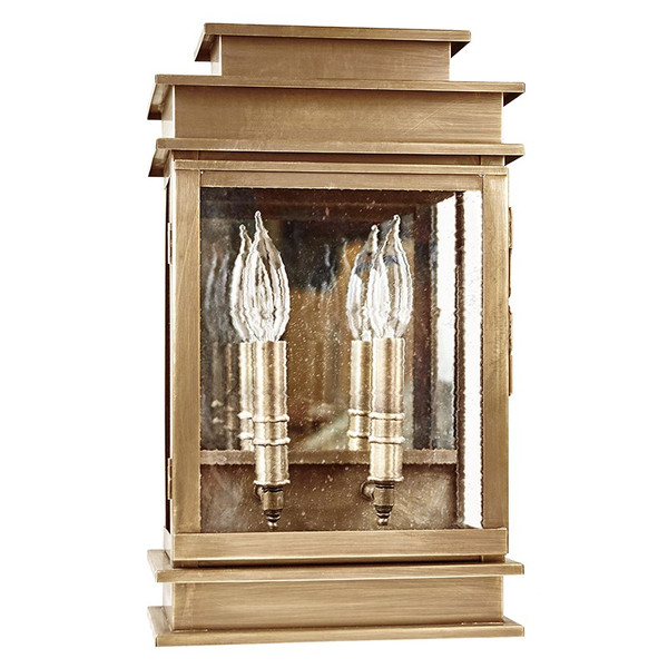 Northeast Lantern - 8811-AB-LT2-SMG-PM - Two Light Wall Mount - Empire - Antique Brass