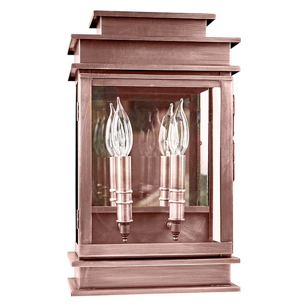 Northeast Lantern - 8811-AC-LT2-CLR-PM - Two Light Wall Mount - Empire - Antique Copper