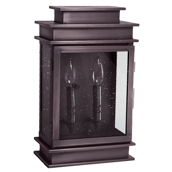 Northeast Lantern - 8811-DB-LT2-CSG - Two Light Wall Mount - Empire - Dark Brass