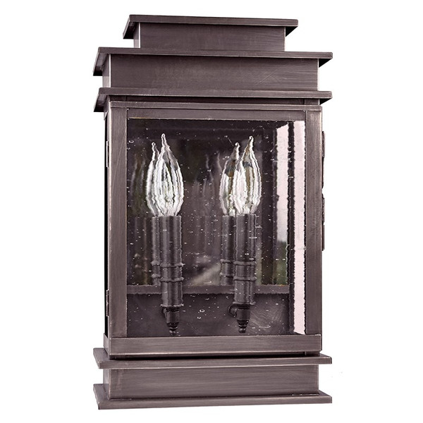 Northeast Lantern - 8811-DB-LT2-CSG-PM - Two Light Wall Mount - Empire - Dark Brass