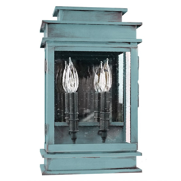 Northeast Lantern - 8811-VG-LT2-CSG-PM - Two Light Wall Mount - Empire - Verdi Gris