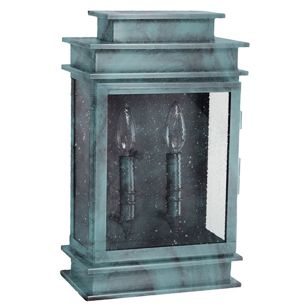 Northeast Lantern - 8811-VG-LT2-SMG - Two Light Wall Mount - Empire - Verdi Gris