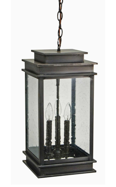 Northeast Lantern - 8932-DB-LT3-CSG - Three Light Hanging Lantern - Empire - Dark Brass