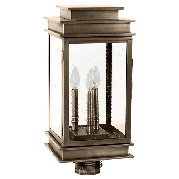 Northeast Lantern - 8933-DAB-LT3-CSG - Three Light Post Mount - Empire - Dark Antique Brass