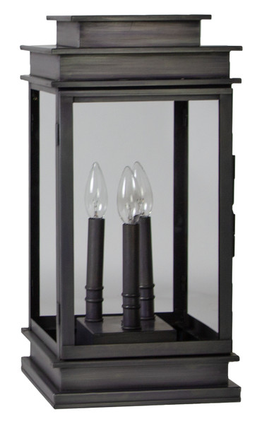 Northeast Lantern - 8933P-DB-LT3-CLR - Three Light Pier Mount - Empire - Dark Brass