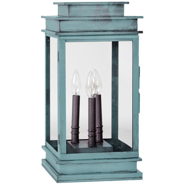 Northeast Lantern - 8933P-VG-LT3-CLR - Three Light Pier Mount - Empire - Verdi Gris