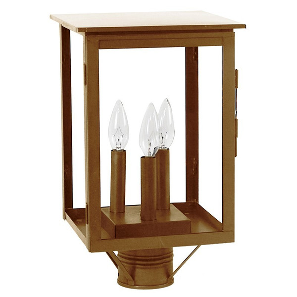 Northeast Lantern - 8983-AB-LT3-CLR - Three Light Post Mount - Ashford - Antique Brass