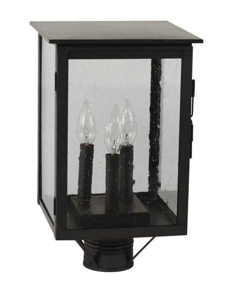 Northeast Lantern - 8983-DB-LT3-CSG - Three Light Post Mount - Ashford - Dark Brass