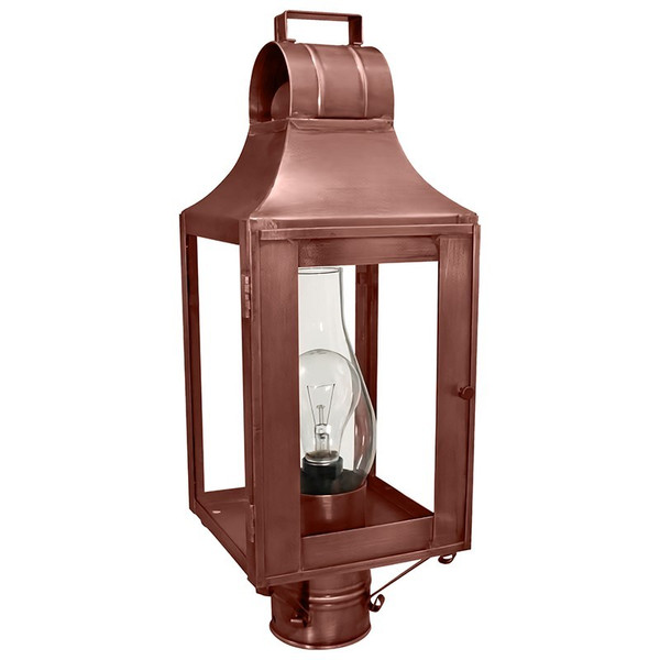 Northeast Lantern - 9033-AC-CIM-CLR - One Light Post Mount - Livery - Antique Copper