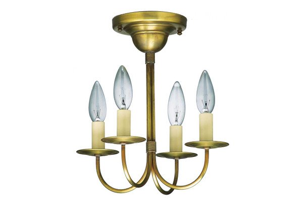 Northeast Lantern - 904F-AB-LT4 - Four Light Hanging Lantern - Flush - Antique Brass