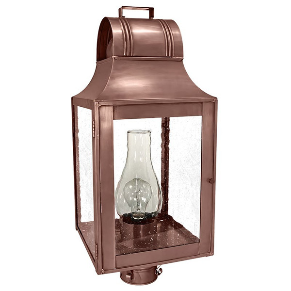 Northeast Lantern - 9053-AC-CIM-SMG - One Light Post Mount - Livery - Antique Copper