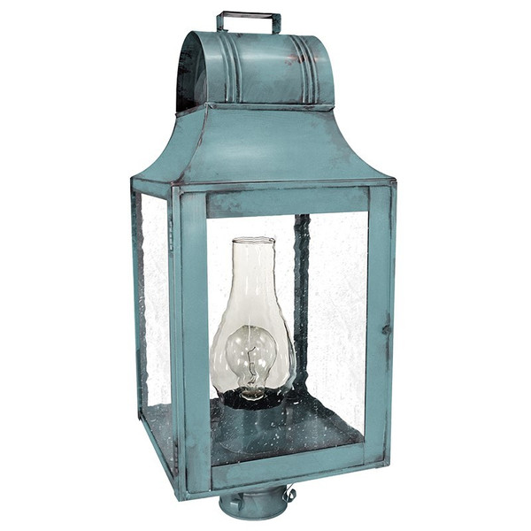 Northeast Lantern - 9053-VG-CIM-SMG - One Light Post Mount - Livery - Verdi Gris