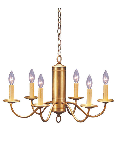 Northeast Lantern - 911-AB-LT6 - Six Light Hanging Fixture - Chandelier - Antique Brass