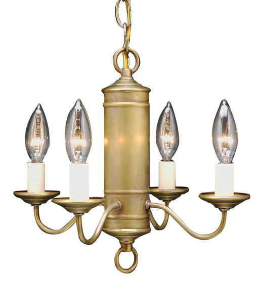 Northeast Lantern - 911S-AB-LT4 - Four Light Hanging Fixture - Chandelier - Antique Brass