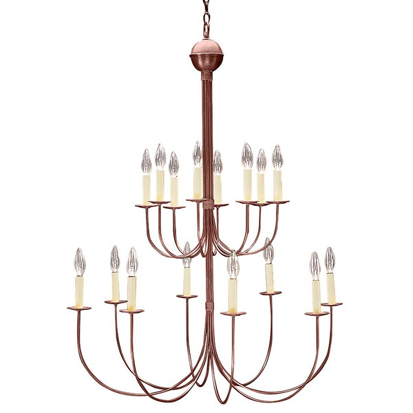 Northeast Lantern - 916-AC-LT16 - 16 Light Hanging Lantern - Chandelier - Antique Copper