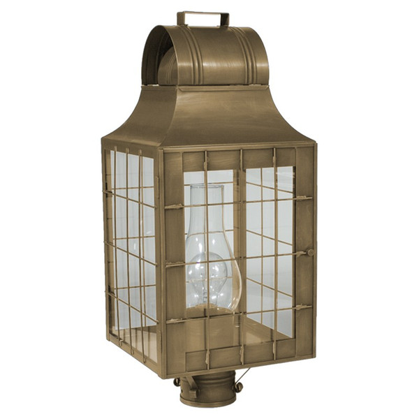 Northeast Lantern - 9253-AB-CIM-CLR - One Light Post Mount - Livery - Antique Brass