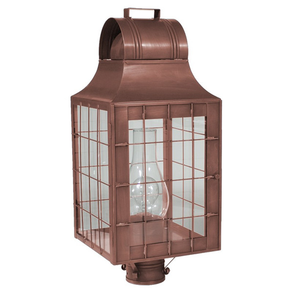 Northeast Lantern - 9253-AC-CIM-CLR - One Light Post Mount - Livery - Antique Copper