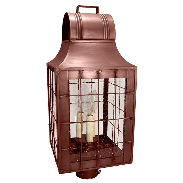 Northeast Lantern - 9253-AC-LT3-SMG - Three Light Post Mount - Livery - Antique Copper