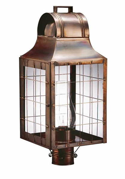 Northeast Lantern - 9253-DAB-CIM-CLR - One Light Post Mount - Livery - Dark Antique Brass