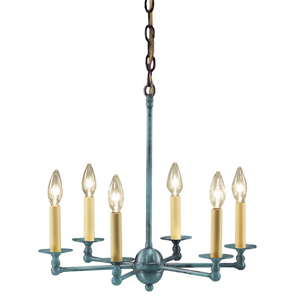 Northeast Lantern - 935-VG-LT6 - Six Light Hanging Lantern - Chandelier - Verdi Gris