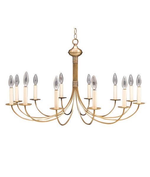 Northeast Lantern - 952-AB-LT12 - 12 Light Hanging Lantern - Chandelier - Antique Brass