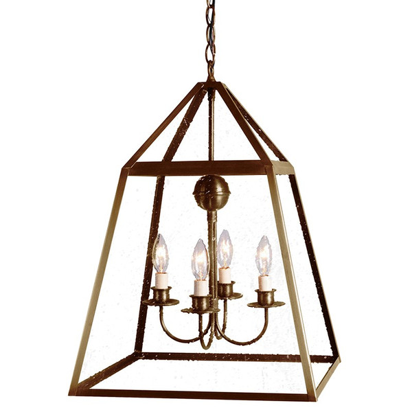 Northeast Lantern - 9732-AB-LT904-SMG - Four Light Hanging Lantern - Foyer - Antique Brass